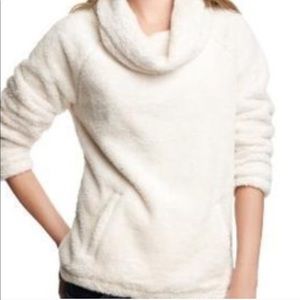 Gap Fuzzy Sherpa Turtleneck Hoodie Sweatshirt